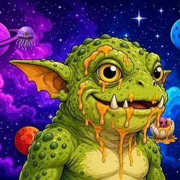 Oozlings #5006, Toad Goblin · Void Nebula