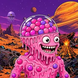 Oozlings #5009, Gumball Brain · Ship Junkyard