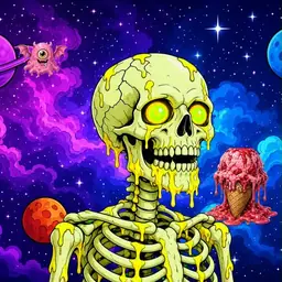 Oozlings #5014, Mutated Skull · Void Nebula