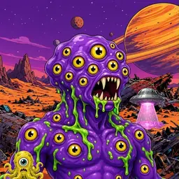 Oozlings #5017, Eyeball Cluster · Ship Junkyard