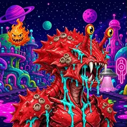 Oozlings #5018, Crab · Neon City