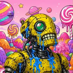 Oozlings #502, Mutated Rusty Robot · Candy Planet