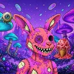 Oozlings #5021, Mutated Zombie Bunny · Fungus Forest