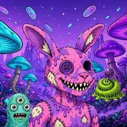 Oozlings #5024, Zombie Bunny · Fungus Forest