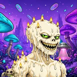 Oozlings #5025, Candle Wax · Fungus Forest