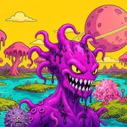 Oozlings #503, Squid · Turquoise Swamp