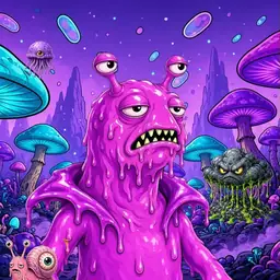 Oozlings #5030, Mutated Slug · Fungus Forest