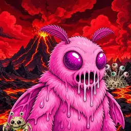 Oozlings #5032, Mutant Moth · Lava Fields