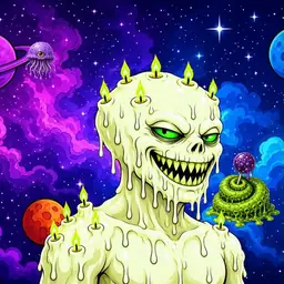 Oozlings #5041, Mutated Candle Wax · Void Nebula