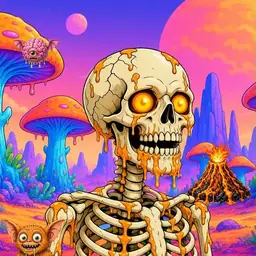 Oozlings #5042, Skull · Mushroom Desert