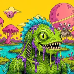 Oozlings #5049, Swamp Fish · Turquoise Swamp
