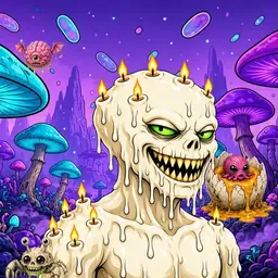 Oozlings #5050, Candle Wax · Fungus Forest