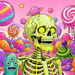 Oozlings #5059, Mutated Skull · Candy Planet