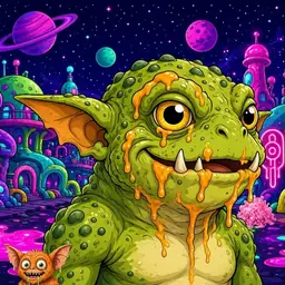Oozlings #5060, Toad Goblin · Neon City