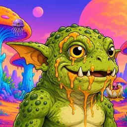 Oozlings #5066, Toad Goblin · Mushroom Desert