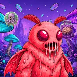 Oozlings #5067, Mutated Mutant Moth · Fungus Forest