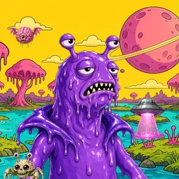 Oozlings #507, Slug · Turquoise Swamp