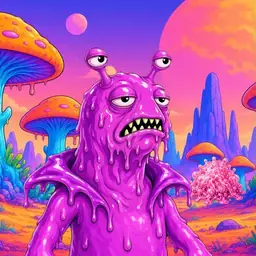 Oozlings #5073, Mutated Slug · Mushroom Desert