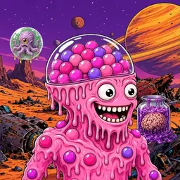 Oozlings #5078, Gumball Brain · Ship Junkyard
