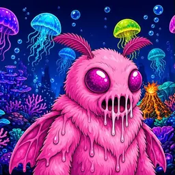 Oozlings #5080, Mutant Moth · Glow Reef
