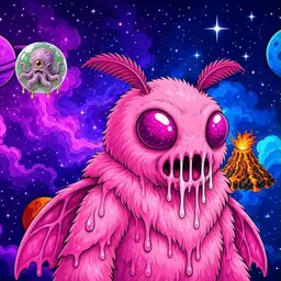 Oozlings #5082, Mutant Moth · Void Nebula