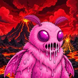 Oozlings #5083, Mutant Moth · Lava Fields