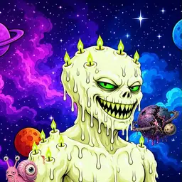 Oozlings #5084, Mutated Candle Wax · Void Nebula