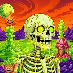 Oozlings #5085, Mutated Skull · Acid Lake