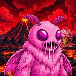 Oozlings #5088, Mutant Moth · Lava Fields
