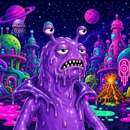 Oozlings #5099, Slug · Neon City