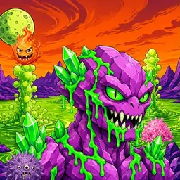 Oozlings #510, Mutated Crystal Rock · Acid Lake