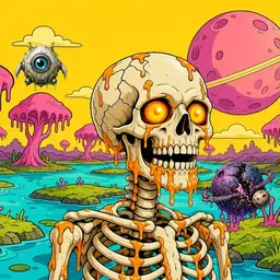 Oozlings #5100, Skull · Turquoise Swamp