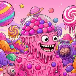 Oozlings #5104, Gumball Brain · Candy Planet