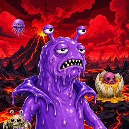 Oozlings #5107, Slug · Lava Fields