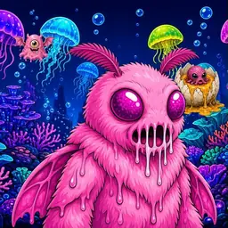 Oozlings #5112, Mutant Moth · Glow Reef