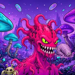 Oozlings #5113, Mutated Squid · Fungus Forest