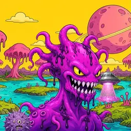 Oozlings #5114, Squid · Turquoise Swamp