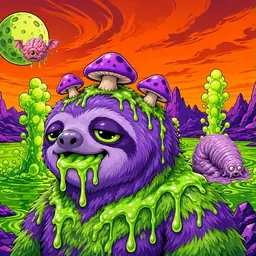 Oozlings #5115, Slime Sloth · Acid Lake