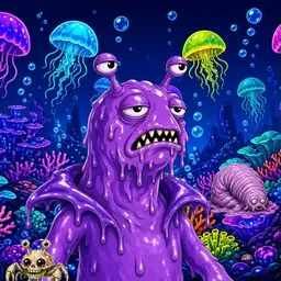 Oozlings #5119, Slug · Glow Reef