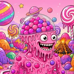 Oozlings #513, Gumball Brain · Candy Planet