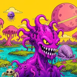 Oozlings #5132, Squid · Turquoise Swamp
