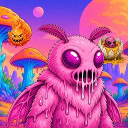 Oozlings #5134, Mutant Moth · Mushroom Desert