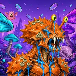 Oozlings #5136, Mutated Crab · Fungus Forest