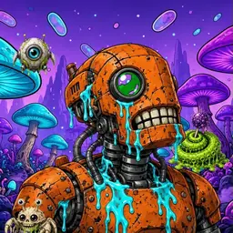 Oozlings #5139, Rusty Robot · Fungus Forest