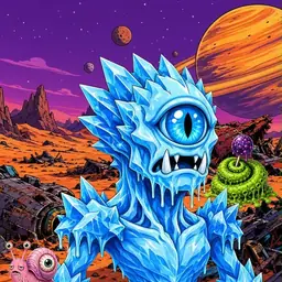 Oozlings #514, Ice Cyclops · Ship Junkyard