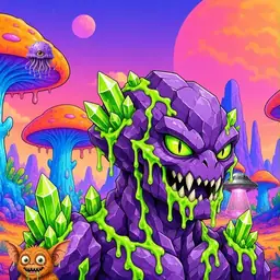 Oozlings #5141, Crystal Rock · Mushroom Desert