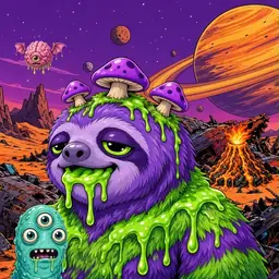 Oozlings #5152, Slime Sloth · Ship Junkyard