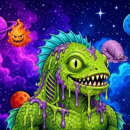 Oozlings #5162, Swamp Fish · Void Nebula
