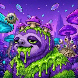 Oozlings #5166, Slime Sloth · Fungus Forest