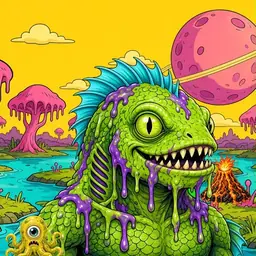 Oozlings #5169, Swamp Fish · Turquoise Swamp